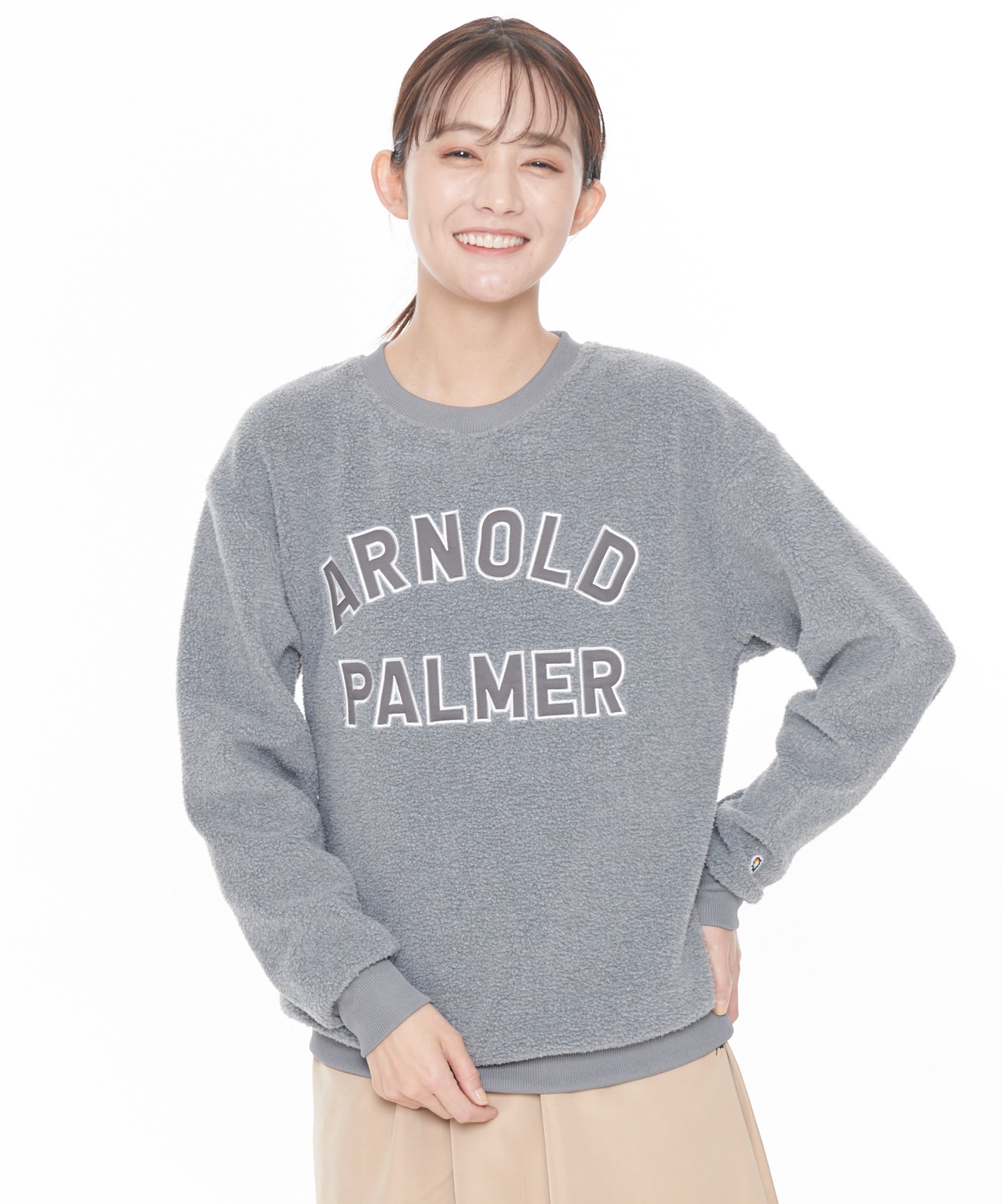 Arnold Palmer 【残り2点】ボアフリースシェアロゴプルオーバー